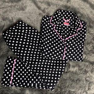 Kate Spade black & white polka dot pajama set S